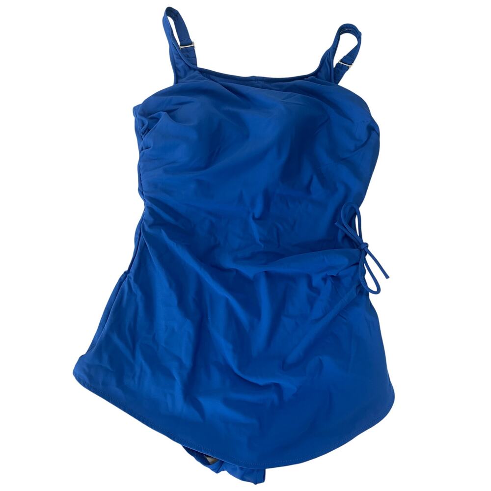 NWT Penbrooke Swimsuits Swim Dress Royal Blue Beach Pool Womens 18‎